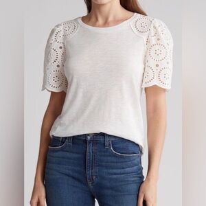 T Tahari White Blouse - Size M